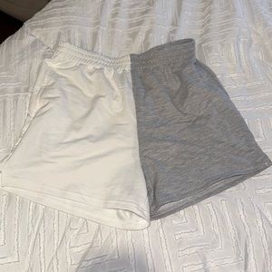 Grey and white Sweat-Shorts